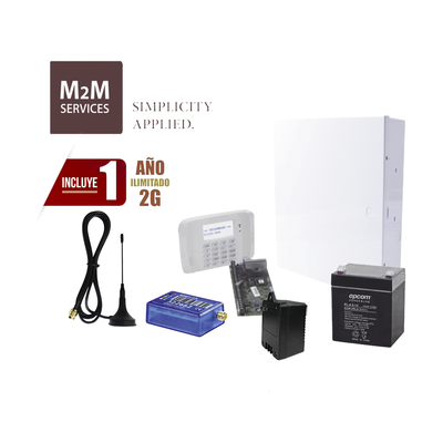 [VISTA48MINI2] (1 Año datos ILIMITADO INCLUIDO)  Kit Vista48LA con comunicador MINI012G, Teclado, Gabinete, Batería y Transformador