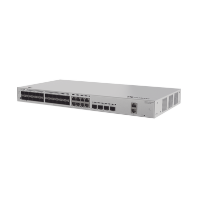 [S310-24ST4X] Switch de Distribución/Core Gigabit Administrable  Capa 3 / 24 puertos 1GE SFP ( Combo con 8 Puertos 10/100/1000 Mbps) / 4 Puertos 10GE SFP+ Uplink / ERPS / Rutas Estáticas / iStack / Administración Nube Gratis