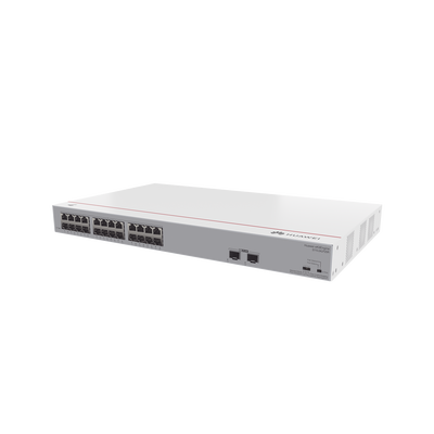 [S110-24LP2SR] Switch Gigabit No Administrable PoE / 24 puertos 10/100/1000 Mbps (PoE) / 2 Puertos SFP Uplink / 124W