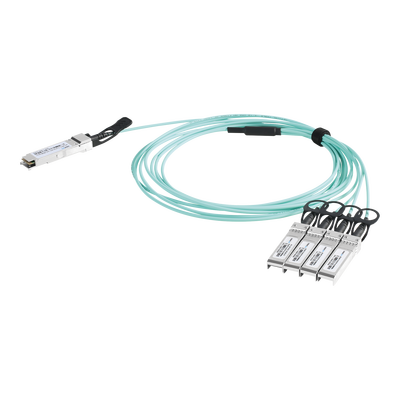 [LP-AOC-40G-4X10G-1M] Cable AOC QSFP+ de 40 Gbps a 4x 10 Gbps / Cable de fibra óptica Activo / Longitud: 1 metro 