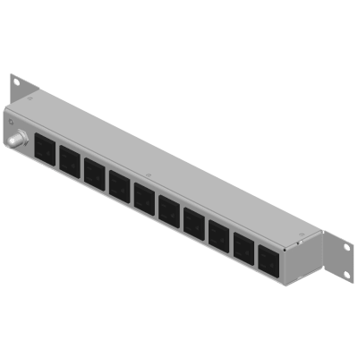 [HTCM-1U-10CW] PDU Horizontal / 10 Contactos NEMA 5-15R / Rack 19 in 1UR / 120Vca 15A / Protección con Reestablecedor 15A / Cable 2.5 m (8.2 ft) / Lámina de Acero Rolada en Frío