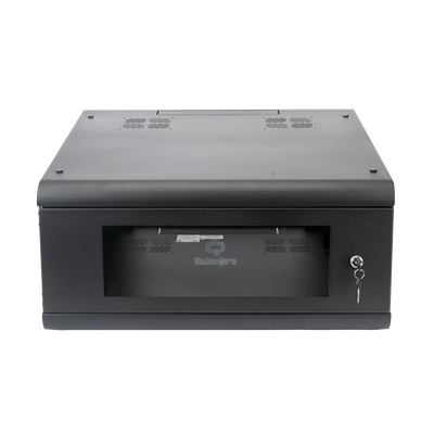 [SR-1904-GN2G] Gabinete de Pared con Puerta de Cristal Templado, 635mm de Profundidad, 4U Rack de 19'', Acero Reforzado