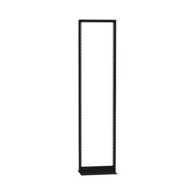 [EI-RL-5545-DR] Rack de 2 Postes (Doble Perforación), Estándar 19", 45 Unidades, Fabricado en Acero, Base "L" para Anclar a Piso.