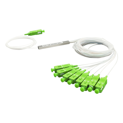 [LP-PLC-1X8APC] Splitter (Divisor Óptico) tipo PLC, de 1x8, conectores SC/APC 