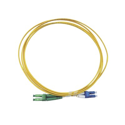 [LP-FO-LCU-LCA-03] Jumper de Fibra Óptica Monomodo 9/125 LC/UPC-LC/APC, OFNR (Riser), 2.0 mm, Dúplex, Amarillo, 3 Metros (9.84 Pies)