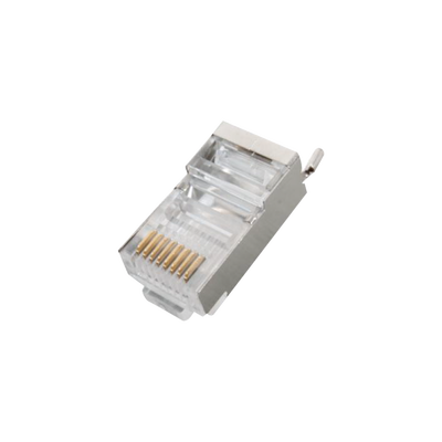 [TC-5S] Conector RJ45 para Cable FTP/STP Categoría 5E - Blindado con Pin a Tierra