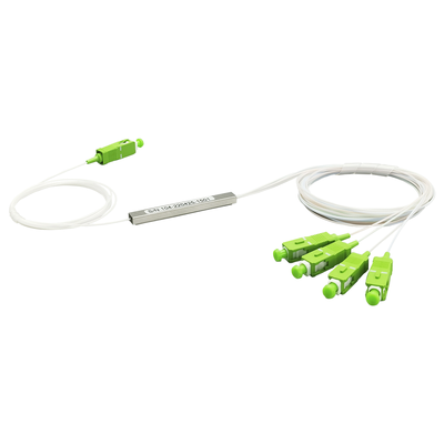 [LP-PLC-1X4APC] Splitter (Divisor Óptico) tipo PLC, de 1x4, conectores SC/APC 