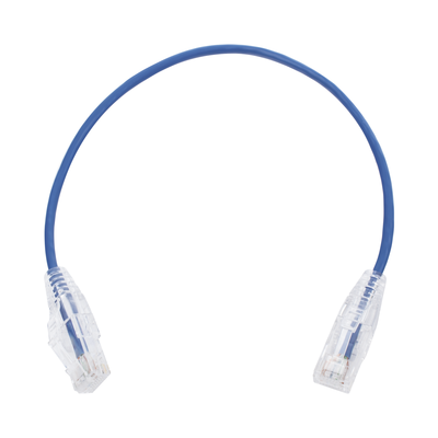 [LP-UT6-030-BU28] Cable de Parcheo Slim UTP Cat6 - 30 cm (11.81 Pulgadas) Azul Diámetro Reducido (28 AWG)