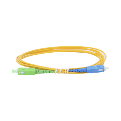 [LPSM2SCASCUS2] Jumper de Fibra Óptica Monomodo SC/APC-SC/UPC Simplex de 2 Metros (6.56 Pies), 2mm