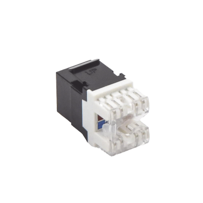 [LP-KJ-649-BK] Módulo Jack Keystone Cat6 con Terminación en Ángulo 180 - Color Negro