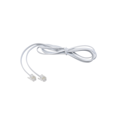 [TELUS80481.5M] Cable Telefónico RJ11, Plano, Color Blanco, 1.5 Metros (4.92 Pies)