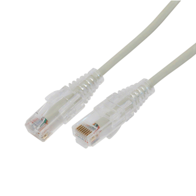 [LP-UT6A-500-GY28] Cable de Parcheo Slim UTP Cat6A - 5 Metros (16.40 Pies) Gris, Diámetro Reducido (28 AWG)