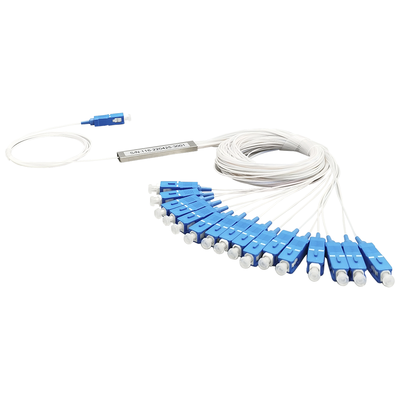 [LP-PLC-1X16UPC] Splitter (Divisor Óptico) tipo PLC, de 1x16, conectores SC/UPC 