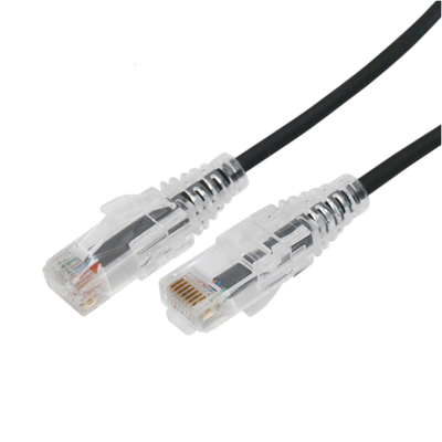[LP-UT6A-200BK28] Cable de Parcheo Slim UTP Cat6A - 2 Metros (6.56 Pies) Negro, Diámetro Reducido (28 AWG)
