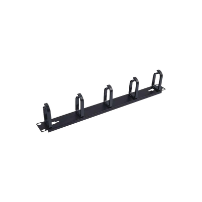 [LP-CM-01] Organizador de Cables con 5 anillos, 1U, 19" Color negro