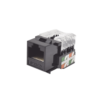 [LP-KJ-601-BK] Módulo Jack Keystone Cat6 con Terminación 110 (Punchdown) para Faceplate - Color Negro