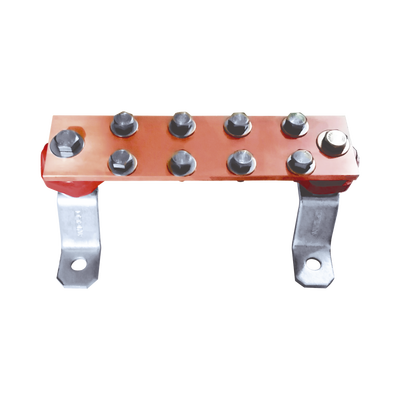 [LP-BUS-MURO] Barra Unión Muro 1000A / Cobre 100% / Montaje Incluido / Aisladores Rojos / EIA-TIA-BICSI / TMGB-TGB