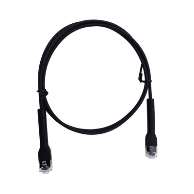 [LP-PSLIM-1.5BK] Mini Patch Cord Cat6 Ultra Slim 1.5 Metros (4.92 Pies) Negro ? Ahorra Espacio sin Organizadores, con Bota Flexible