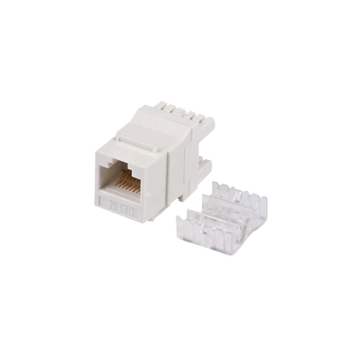 [LP-KJ-549-WH] Módulo Jack Keystone Cat5e con Terminación en Ángulo 180 - Color Blanco