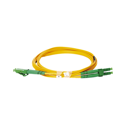 [LP-SM2-LCA-LCA-S2] Jumper de Fibra Óptica Monomodo 9/125 LC/APC-LC/APC Duplex PVC, 2.0 mm, Amarillo, 2 Metros (6.56 Pies)