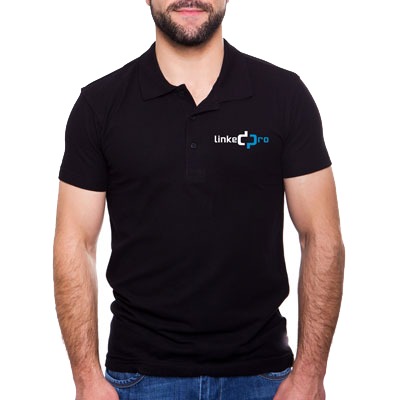 [PLALPBM] Playera Tipo Polo Color Negro LinkedPRO Talla Mediana