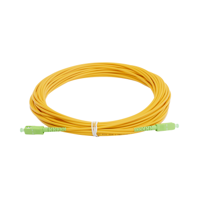 [LPSM3SCASCAS15] Jumper de Fibra Óptica Monomodo SC/APC - SC/APC Simplex, Color Amarillo, 15 Metros (49.21 Pies)