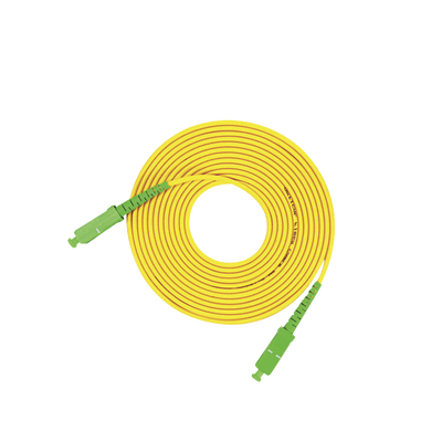 [LP-FO-SCA-SCA-03] Jumper de Fibra Óptica Monomodo SC/APC-SC/APC Simplex, Color Amarillo, 3 Metros (9.84 Pies)