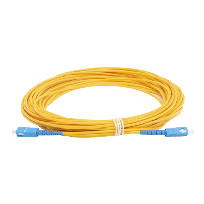 [LPSM3SCUSCUS15] Jumper de Fibra Óptica Monomodo SC/UPC - SC/UPC Simplex, Color Amarillo, 15 Metros (49.21 Pies)