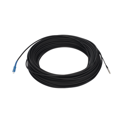 [LP-50-SCU] Rollo de Fibra Óptica Drop Redonda G657A2 Monomodo Simplex de 50 Metros (164 Pies) con Conectores SC/UPC-SC/UPC para Instalaciones Aéreas, Subterráneas o a la Intemperie