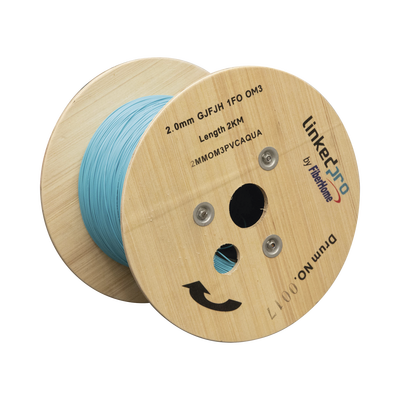 [2MMOM3PVCAQUA] Fibra Óptica Multimodo OM4, 2 mm, Simplex, Tight Buffer (900 micras), Precio Por Metro, (Hasta 2000 Metros en un Solo Tramo de Cable)