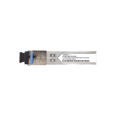 [LP-SFP-BD-1G-20-SC] Transceptores Ópticos Bidireccionales SFP (Mini-Gbic) / Monomodo 1310 & 1550 nm / 1.25 Gbps / 1000BASE-BX / Conector SC/UPC Simplex / DDM / Hasta 3 km / 2 Piezas 