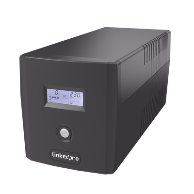 [LP600LCD] UPS 600VA/360 W Pantalla LCD / Línea Interactiva 120Vca / 6 tomas 5-15R (4 Respaldadas) / Regulación de Voltaje / Protección RJ45