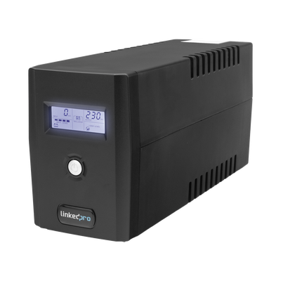 [LP800LCD] UPS 800VA/480 W Pantalla LCD / Línea Interactiva 120Vca / 6 tomas 5-15R (4 Respaldadas) / Regulación de Voltaje / Protección RJ45