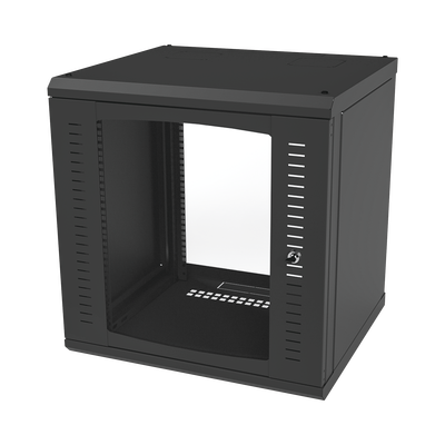 [SR-1912-GFP] Gabinete para Montaje en Pared Cuerpo Fijo, con 12 Unidades de Rack, de 19in, Puerta de Cristal Templado, Fabricado en Acero