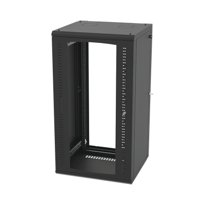 [SR-1924-GAP-V4] Gabinete Abatible de Pared (Con Marco Trasero) con Rack 19" de 24 Unidades. Ventana de Cristal Templado.