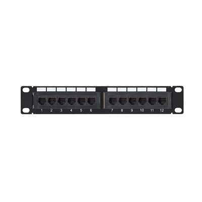 [LP-PP-601] Panel de parcheo de impacto (110) UTP de 12 puertos Cat6, 10in 