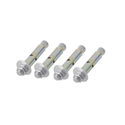 [BARREN-ANCLA] Kit de 4 Piezas de Taquete Tipo Barrenancla con Tornillo de 3/8" X 3" con Taquete de 1/2".