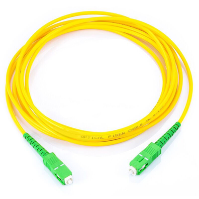 [LPSMJSCASCASP21] Jumper de Fibra Óptica Monomodo SC/APC-SC/APC Simplex, color amarillo, 1 metro, 2 mm