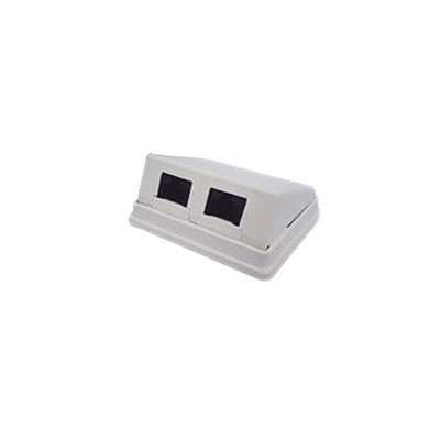 [LP-WP-12] Caja de Pared Angulada Incluye 2 Jacks UTP Cat5e Keystone