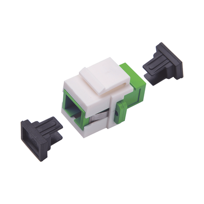 [LP-FO-AD-6150] Acoplador Keystone de Fibra Óptica Monomodo SC/APC Simplex a SC/APC
