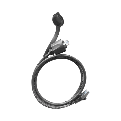[LP-C6WP-PC-1M] Cable de Parcheo Industrial Cat6 Blindado (FTP) con protección contra agua (IP67) en un extremo, 1 metro