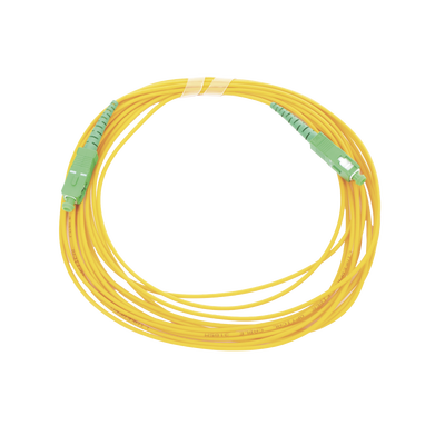 [LPSMJSCASCASP25] Jumper de Fibra Óptica Monomodo SC/APC - SC/APC Simplex, color amarillo, 5 metros
