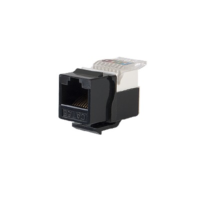 [LP-KJ-516-BK] Módulo Jack Keystone Cat5e sin Herramienta (toolless) para faceplate - Color Negro