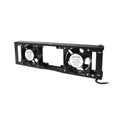 [LP-VENT-02] Kit de 2 Ventiladores 110 Vca (12 x 12 cm) con Clavija para Gabinete de Piso.