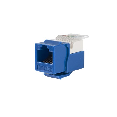 [LP-KJ-516-BU] Módulo Jack Keystone Cat5e sin Herramienta (toolless) para faceplate - Color Azul