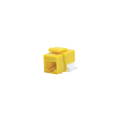 [LP-KJ-610-YE] Módulo Jack Cat6 sin Herramienta (toolless) keystone - Color Amarillo