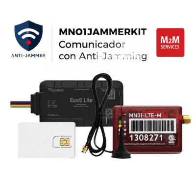 [MN01JAMMERKIT] KIT comunicador MN01LTEM + ECO5LITE + SIM500MB2Y / Detección de JAMMER