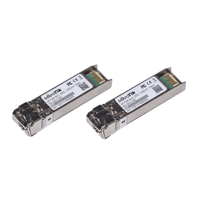 [XS+2733LC15D] Kit de dos módulos GBIC 1.25G SFP, 10G SFP+ y 25G SFP28. 15 km, 1270nm + 1330nm.