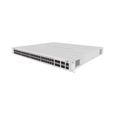 [CRS354-48P-4S+2Q+RM] Cloud Router Switch 48 puertos PoE 802.3af/at Gigabit, 4 puertos SFP+ 10G, 2 puertos QSFP+ 40G, Montaje en Rack