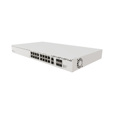 [CRS320-8P-8B-4S+RM] Cloud Router Switch 16 puertos, 8 PoE+ y 8 PoE++, Fuentes redundantes Hot-Swap
